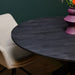 Ronde eettafel New York Zwart Mangohout 140 cm