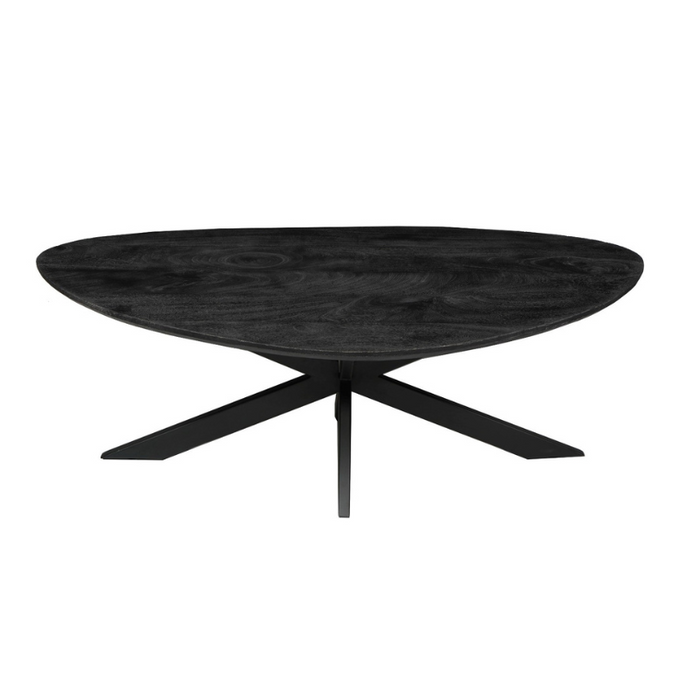Salontafel New York Zwart Mangohout 130 cm