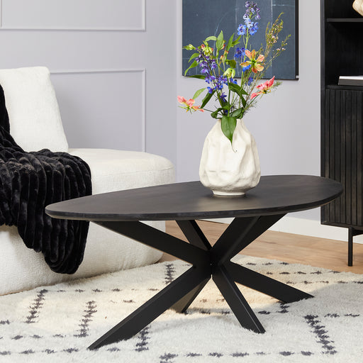 Salontafel New York Zwart Mangohout 130 cm
