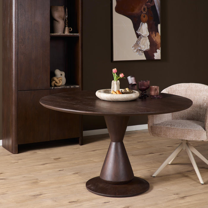 Ronde eettafel Lima Bruin Mangohout 130 cm