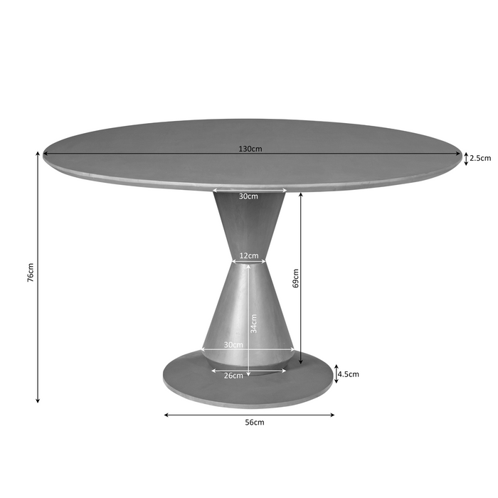 Ronde eettafel Lima Bruin Mangohout 130 cm