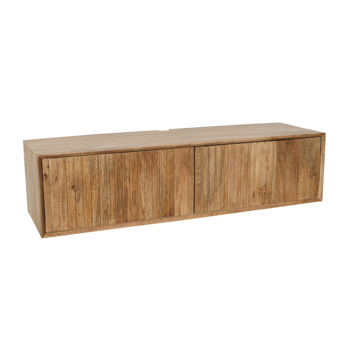Zwevend tv meubel Madison Naturel Mangohout 120 cm