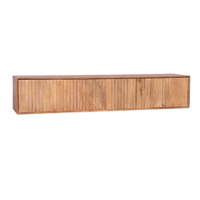 Zwevend tv meubel Madison Naturel Mangohout 160 cm