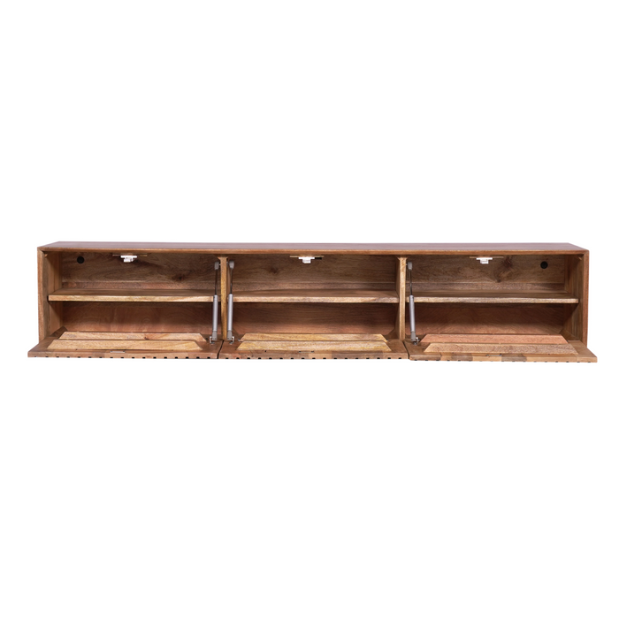 Zwevend tv meubel Madison Naturel Mangohout 160 cm
