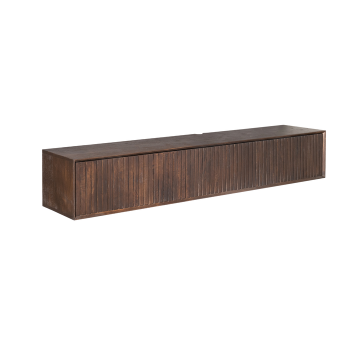 Zwevend tv meubel Madison Bruin Mangohout 160 cm