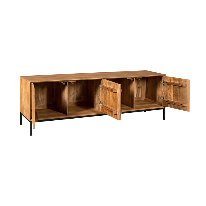 Tv meubel Madison Naturel Mangohout 165 cm