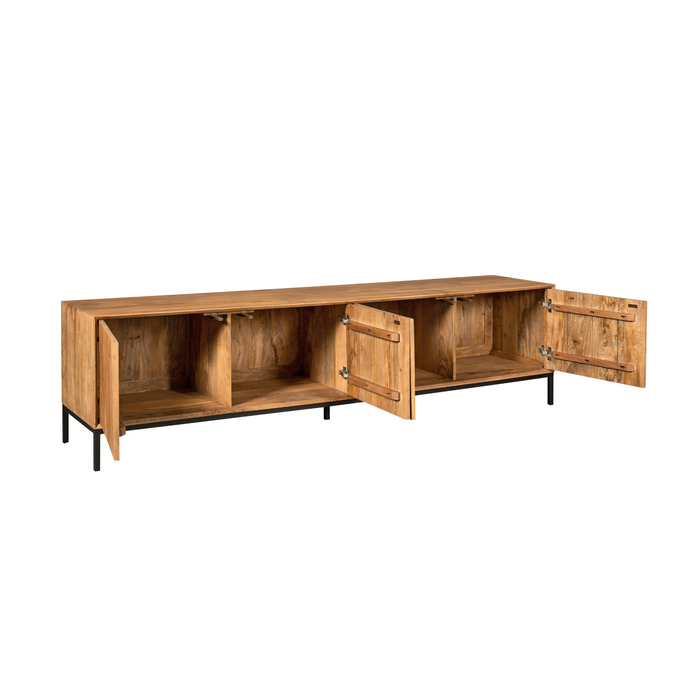 Tv meubel Madison Naturel Mangohout 210 cm