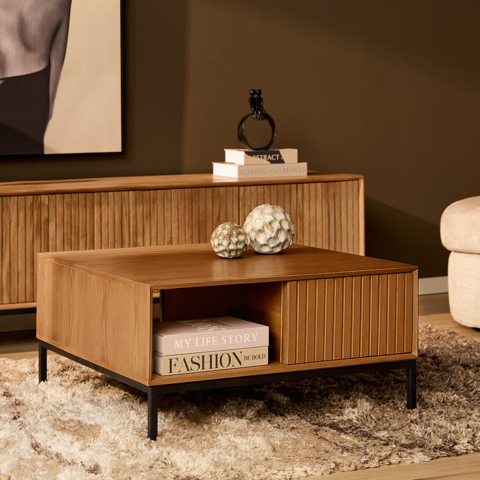 Vierkante salontafel Madison Naturel Mangohout 80 cm