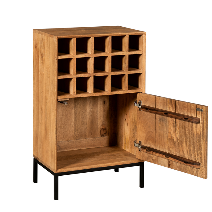Wijnkast Madison Naturel Mangohout 55 cm