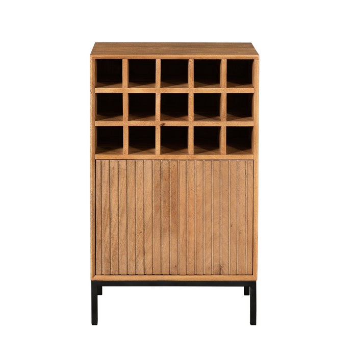 Wijnkast Madison Naturel Mangohout 55 cm