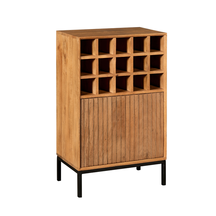 Wijnkast Madison Naturel Mangohout 55 cm