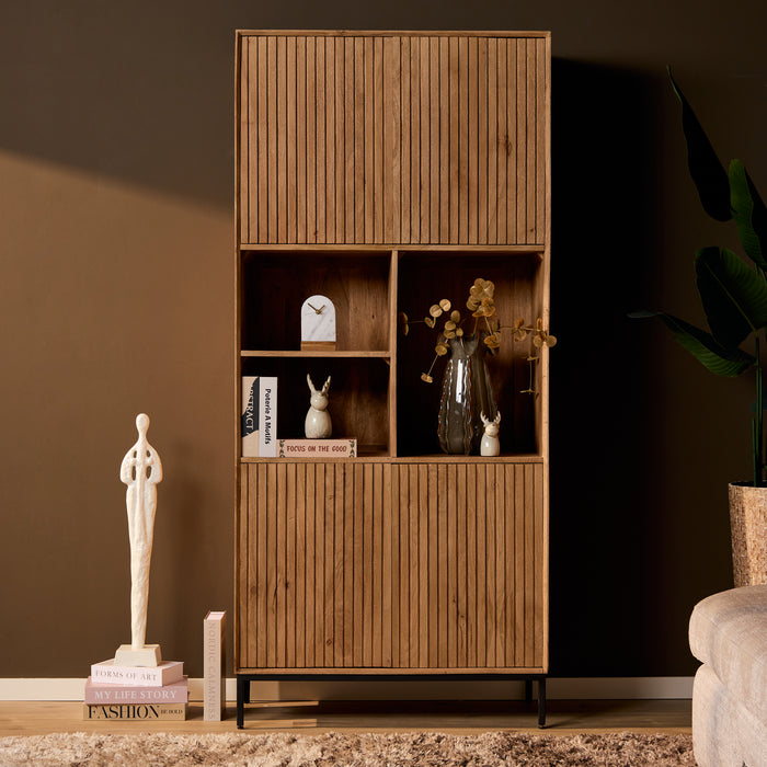 Vakkenkast Madison Naturel Mangohout 90 cm