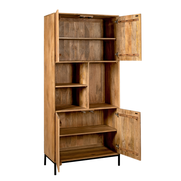 Vakkenkast Madison Naturel Mangohout 90 cm