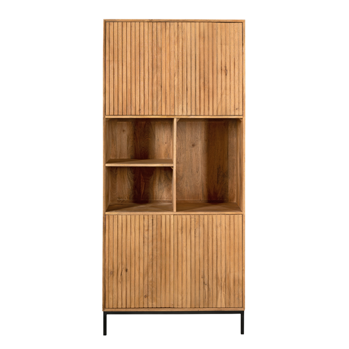 Vakkenkast Madison Naturel Mangohout 90 cm