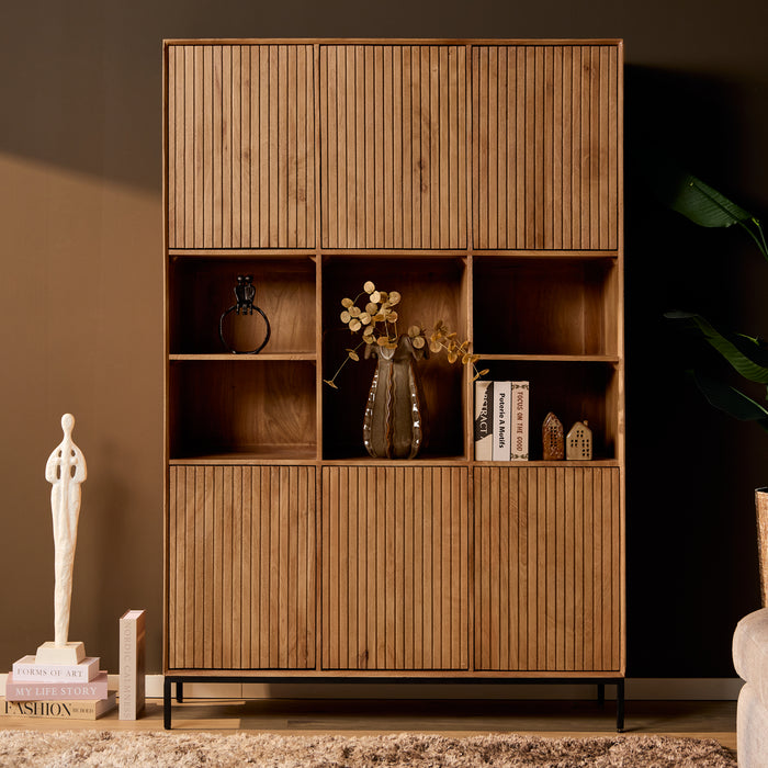 Vakkenkast Madison XL Naturel Mangohout 135 cm