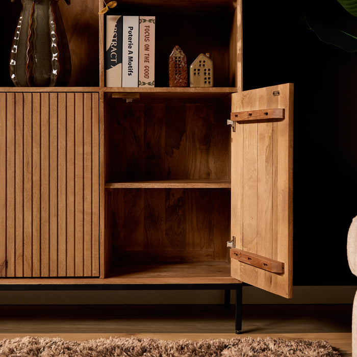 Vakkenkast Madison XL Naturel Mangohout 135 cm