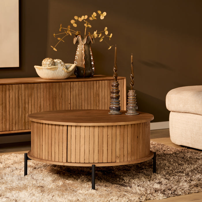 Ronde salontafel Madison Naturel Mangohout 80 cm