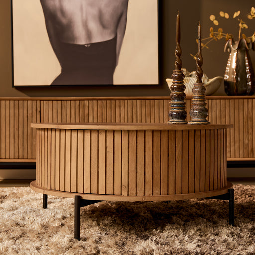 Ronde salontafel Madison Naturel Mangohout 80 cm