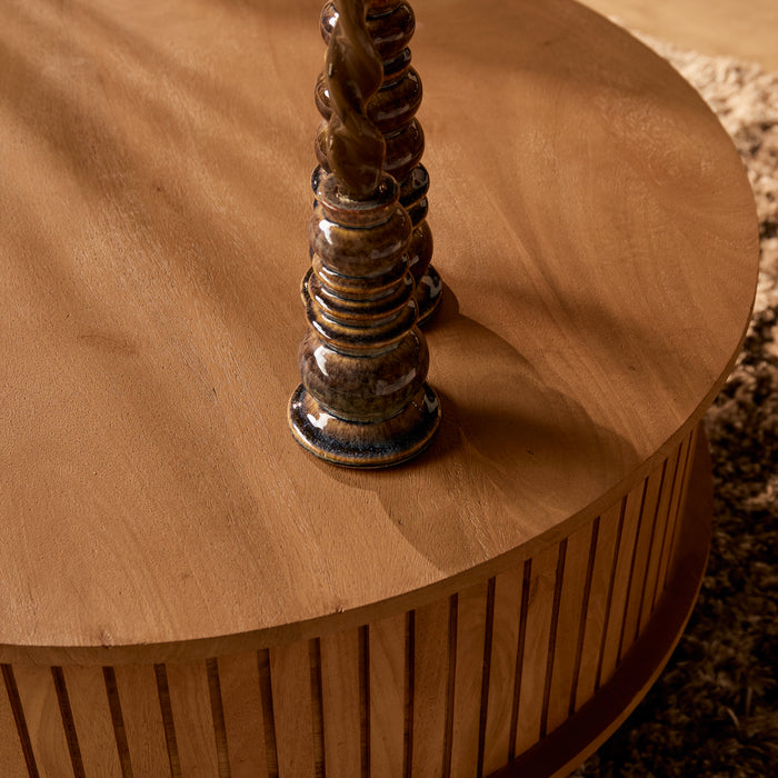 Ronde salontafel Madison Naturel Mangohout 80 cm