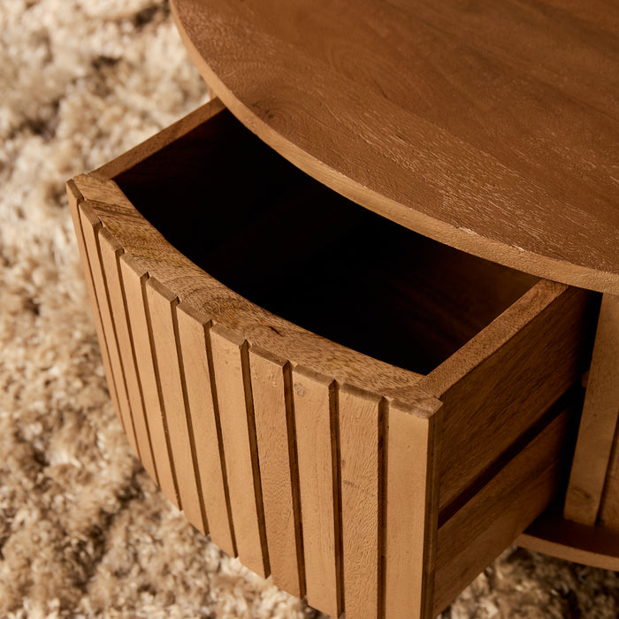 Ronde salontafel Madison Naturel Mangohout 80 cm