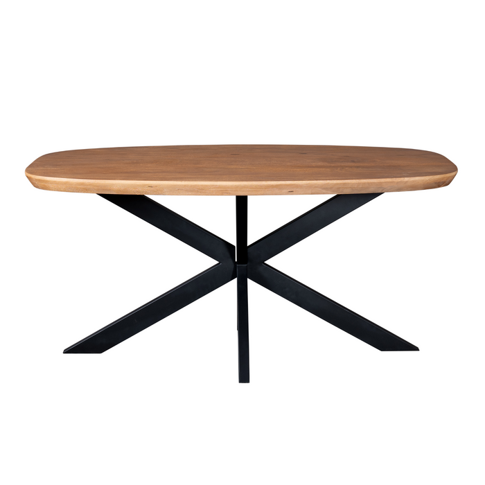 Deens ovale eettafel Madison Naturel Mangohout 160 cm