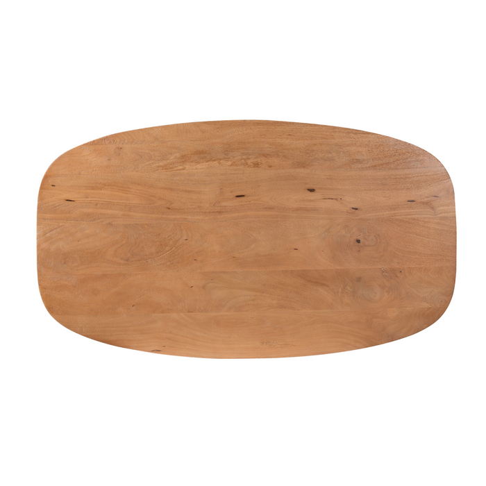 Deens ovale eettafel Madison Naturel Mangohout 160 cm