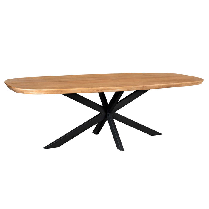 Deens ovale eettafel Madison Naturel Mangohout 200 cm