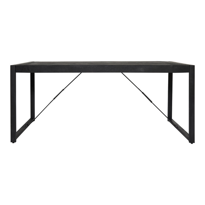 Rechthoekige eettafel Boaz Zwart Mangohout 200 cm
