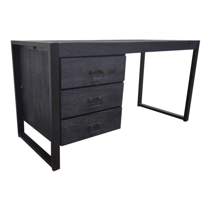 Bureau Boaz Zwart Mangohout 145 cm