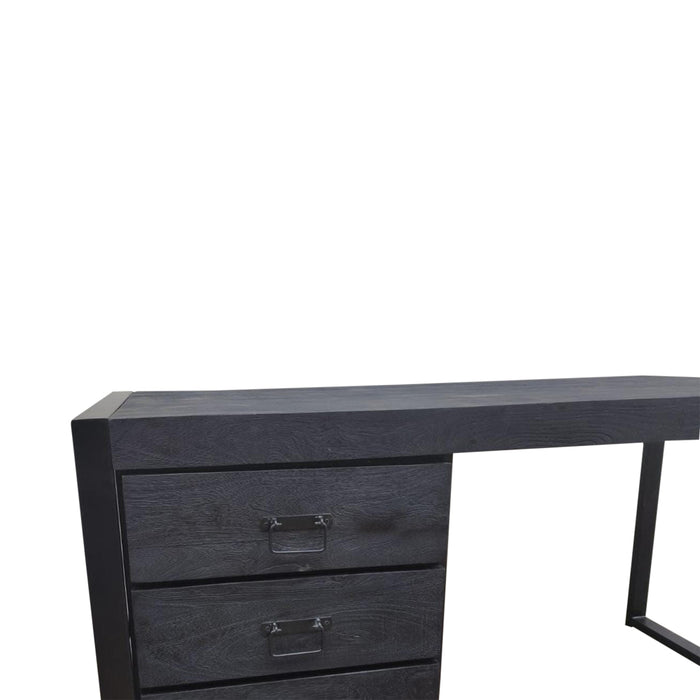 Bureau Boaz Zwart Mangohout 145 cm