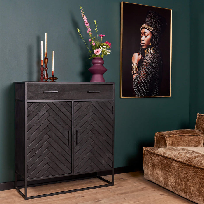 Kabinet New York Zwart Mangohout 100 cm