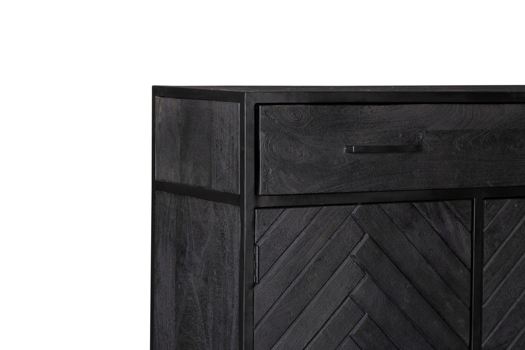 Kabinet New York Zwart Mangohout 100 cm