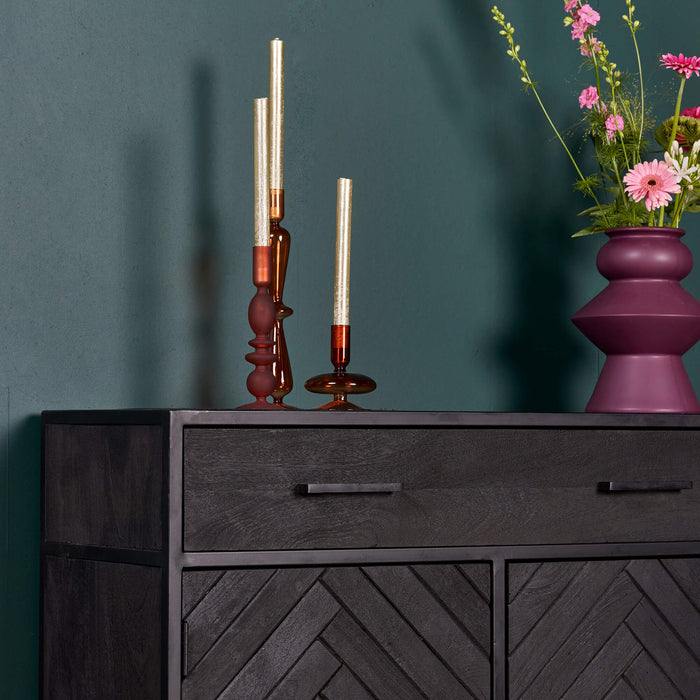 Kabinet New York Zwart Mangohout 100 cm