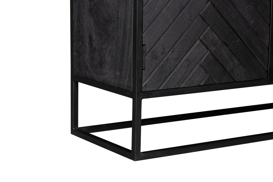 Kabinet New York Zwart Mangohout 100 cm