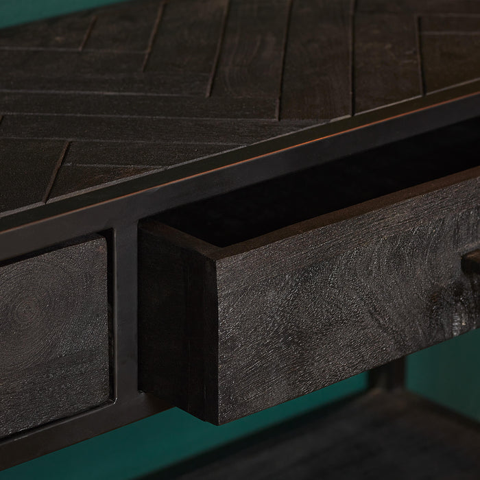 Sidetable New York Zwart Mangohout 120 cm