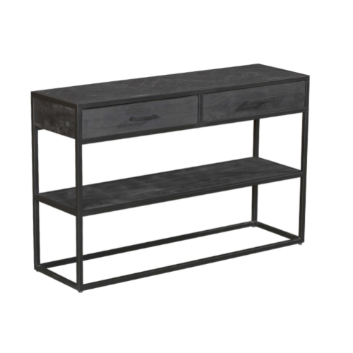 Sidetable New York Zwart Mangohout 120 cm