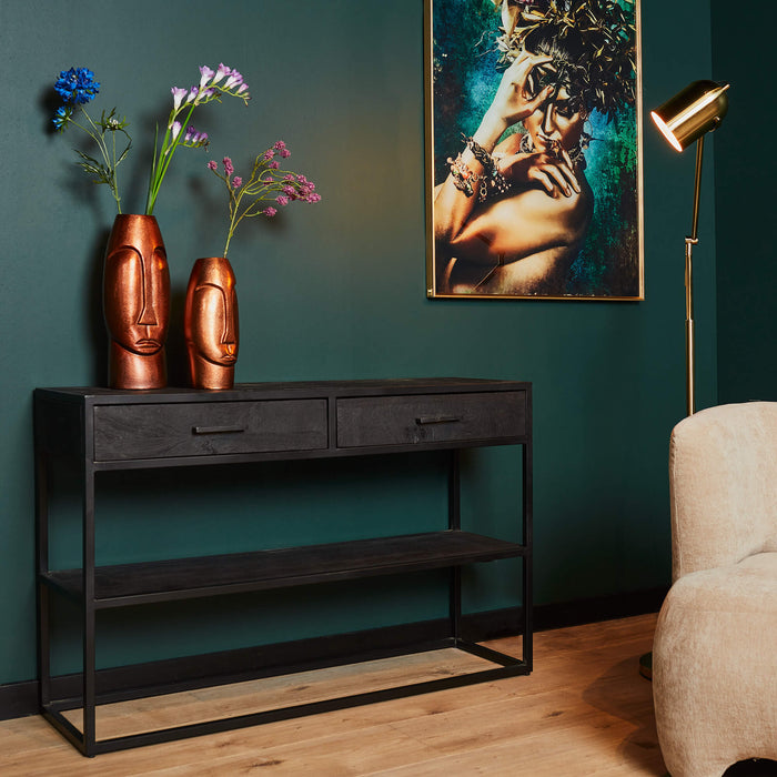 Sidetable New York Zwart Mangohout 120 cm