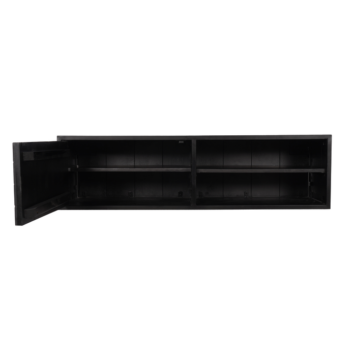 Zwevend tv meubel New York Zwart Mangohout 120 cm
