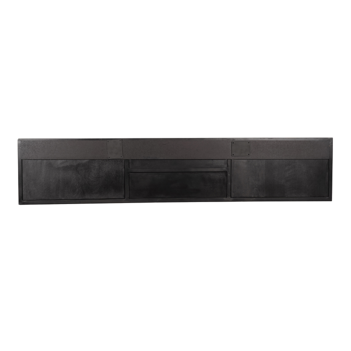 Zwevend tv meubel New York Zwart Mangohout 160 cm