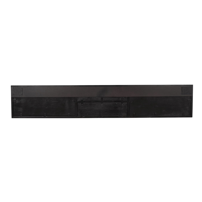 Zwevend tv meubel New York Zwart Mangohout 180 cm