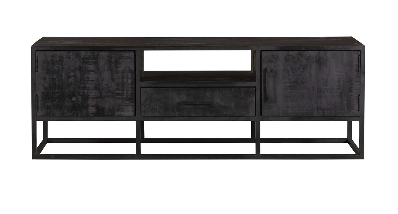 Tv meubel Denver Zwart Mangohout 145 cm