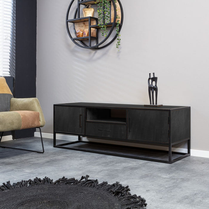 Tv meubel Denver Zwart Mangohout 145 cm