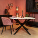 Ronde eettafel Lynn Wit Marmer 130 cm