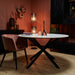 Ronde eettafel Lynn Wit Marmer 130 cm