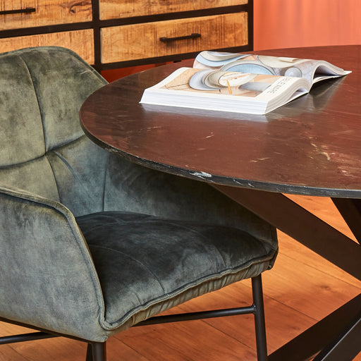 Ronde eettafel Lynn Zwart Marmer 150 cm
