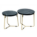 Salontafel set Caly Zwart Marmer 45 cm