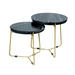 Salontafel set Caly Zwart Marmer 45 cm