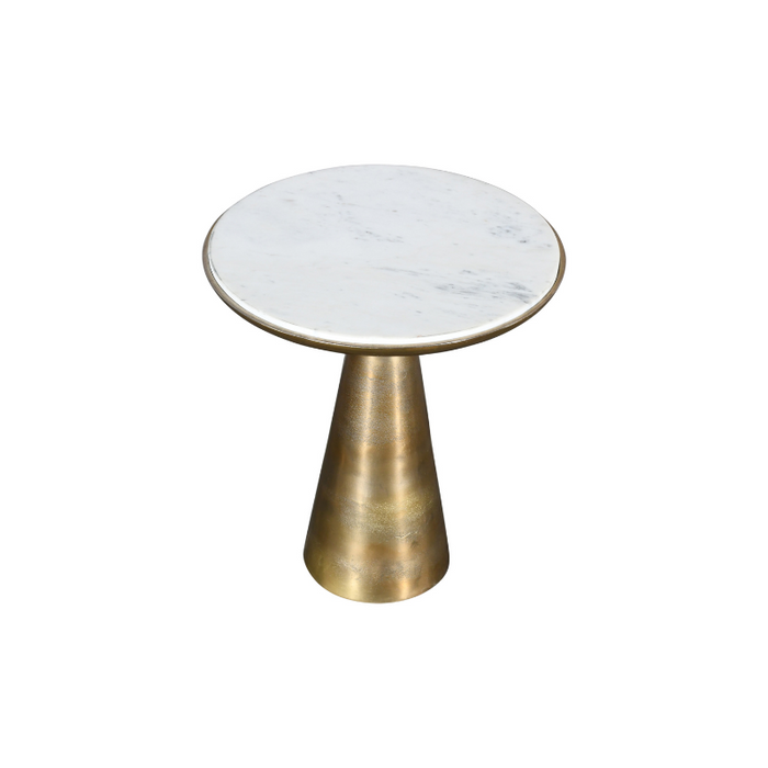 Bijzettafel Essy Wit Marmer/metaal 45 cm