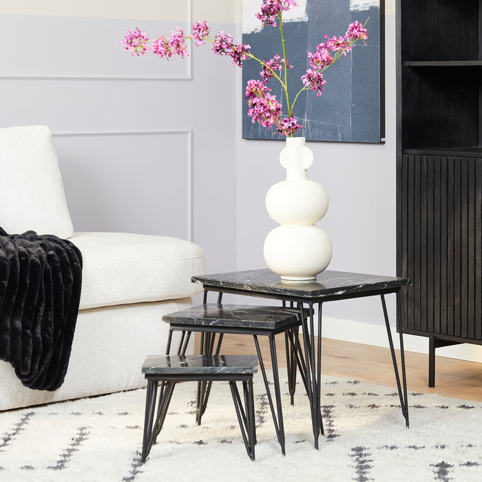 Salontafel set Jala Zwart Marmer 50 cm