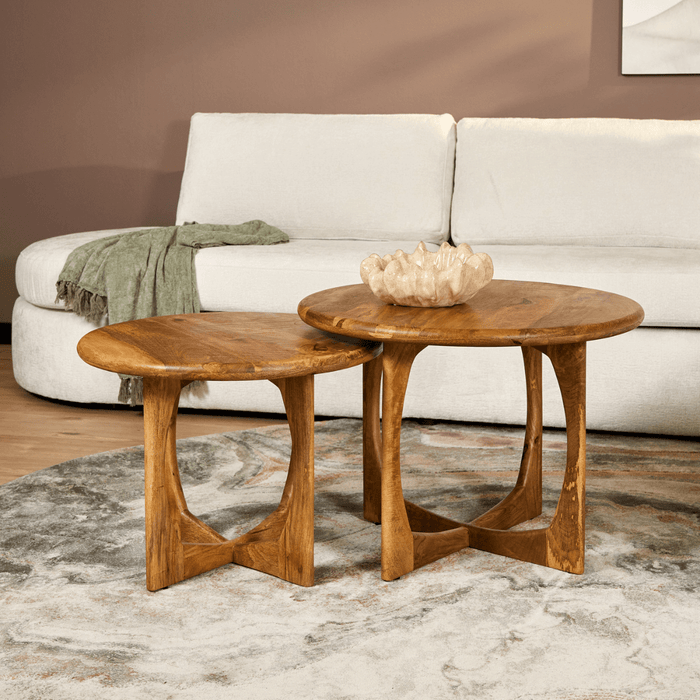Bijzettafel Milou Naturel Mangohout 60 cm